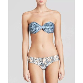Zimmermann Porcelain Quilted Triangle Bikini Set Mismatched US 6-8,AU 2,UK 12