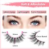 False Eyelashes 3D Lashes Natural Look Fake Eyelashes Clear Band