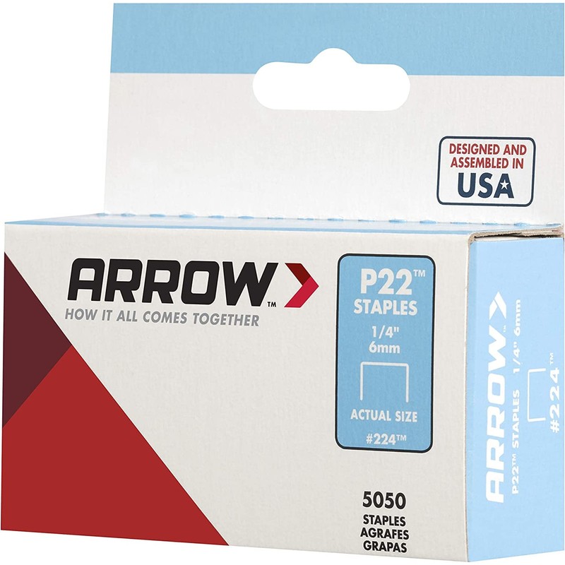 Arrow 224 Heavy Duty P22 Staples for Use with Plier-Type