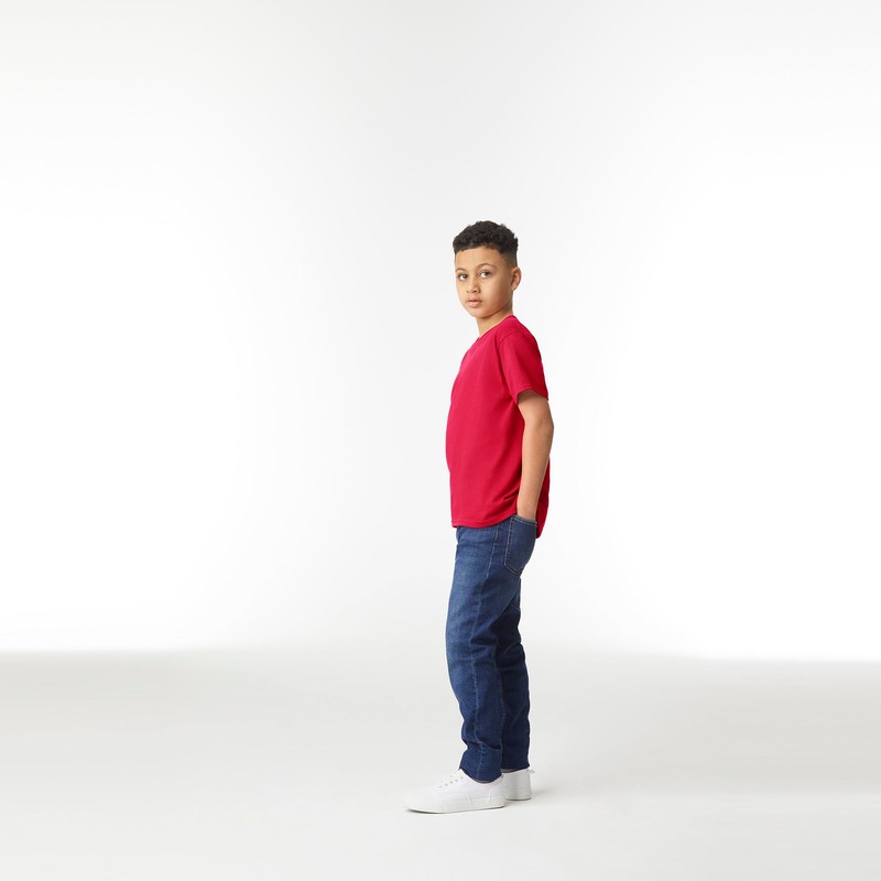 Gildan Youth Heavy Cotton T-Shirt, Style G5000B, 2-Pack, Red, Small