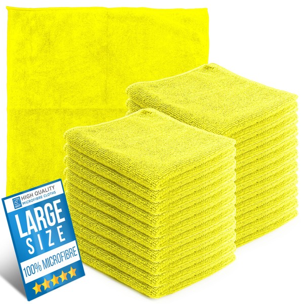 Microfiber Cleaning Cloth, Large Size 40x40cm, Super Absorbent Lint Free