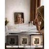 13.8 x 9.5 LED Makeup Mirror with Lights, Crystal Frame,