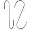 com-four® 12 x Butcher Hooks in S Shape - Chrome-Plated