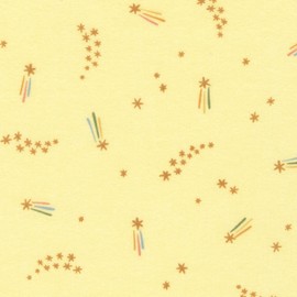 Robert Kaufman Over The Moon Flannel Shooting Stars, Fabric by The Yard (Buttercup)