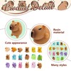 GlamRays Pack of 18 Mini Resin Kapybara Animal Miniature Figures