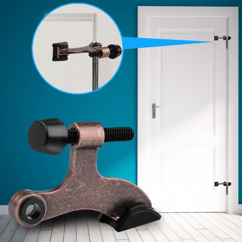 OBTANIM 4 Pack Hinge Pin Door Stopper Heavy Duty Metal