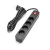German 4-Way Series L Power Strip with Switch, 3 m