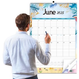 Guasslee 2025 Large Wall Calendar,20"x 30" Vertical Jumbo Hanging Wall Planner,19 Monthly Calendar from Jun. 2025 to Dec. 2026 with Lines,Spiral Binding and Notes for Easy Organizing