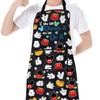 CMNIM Cartoon Mouse Aprons Mouse Cooking Aprons with Pockets Colorful