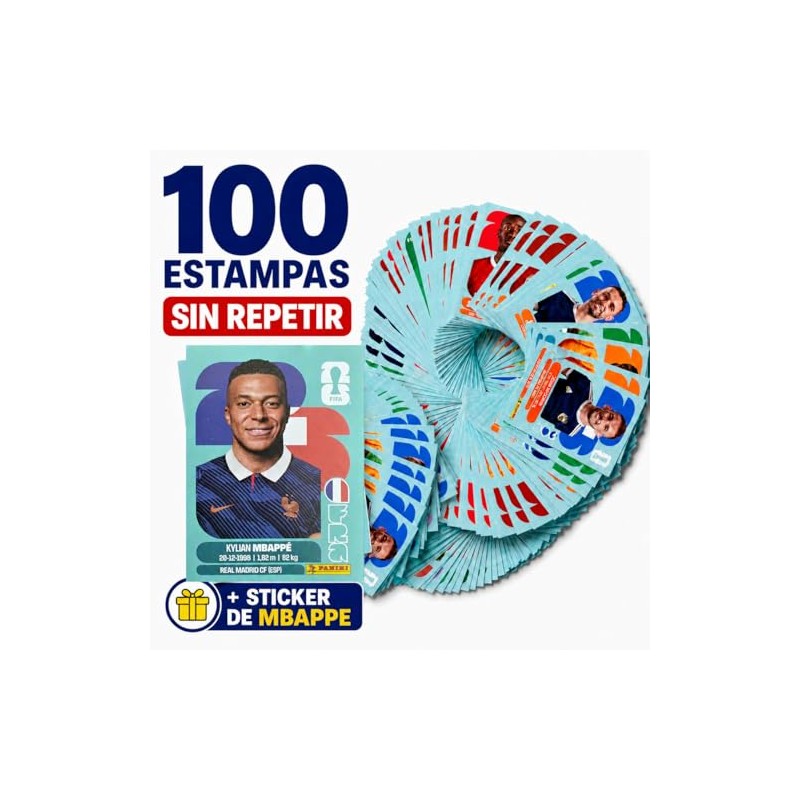 Kylian Mbappe + 100 Estampas Panini Mundial World Cup 2026