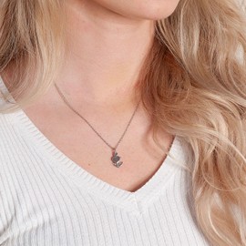 MATERIA by Matthias Wagner Necklace Pendant Faith Love Hope Rhodium-Plated 925 Silver, Sterling Silver, No Gemstone