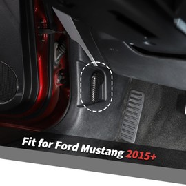 Jimen Fit for Ford Mustang 2015-2024, Engine Hood Switch Button Cover Trim (Carbon Fiber)