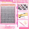 Manga Lash Clusters Kit 8-14mm Natural Eyelash Clusters DIY Lash