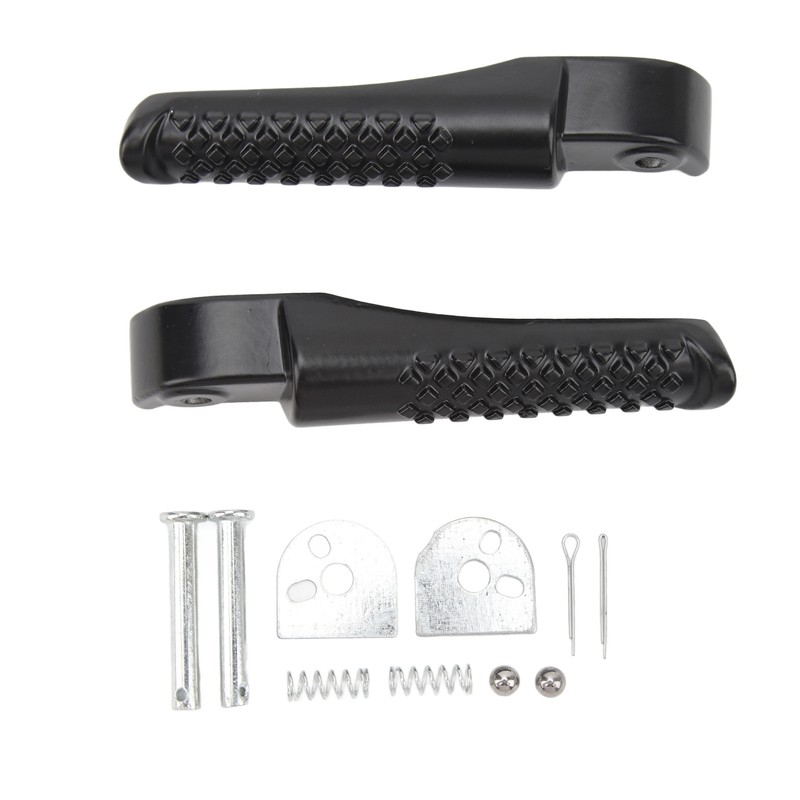 2Pcs Front Foot Peg Bracket Left And Right Black Footrest
