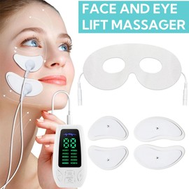 Eye Massager Electric Anti Aging,Face Massager,EMS Micro-Current Relieve Swollen Eyes,Smooth Fine Lines,Relax Eye muscle,Stimulate Skin Firming Energy,Anti-Wrinkle Eyes Device with 10 Modes