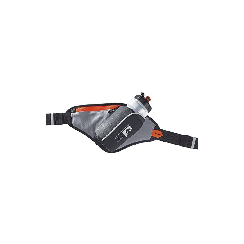 Ultimate Performance Ribble Waist Hydration Belt with Bottle - Black/Orange,
