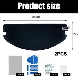 2 Pcs Anti Fog for Helmet Visor for Pinlock Visor Insert Anti-Fog Film for Motorcycle Helmet Provides A Clear Field of Vision for All Non-Fixed Open-Face and Full-Face Helmets(23.5*7cm)