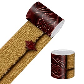 HOMETITUTE Wallpaper Border Peel and Stick Vintage Leather Texture Decorative Wall Trim Self Adhesive Border for Walls Mirror Frame Accent Strip for Bedroom Bathroom Kitchen Living Room 4x196 Inch