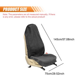 ZIMISI Waterproof Car Seat Cover Towel, Non-Slip Car Seat Protector for Gym Workouts, Running, Swimming, Beach & Hiking, Universal Sweat Towel Cloth for Cars, SUVs, Trucks (Black)