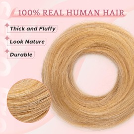 SEGO Pro Hair Pieces for Women and Girls Real Human Hair Bun Hairpiece Elastic and Easy Wear 17g Straight (Ash Blonde mix Bleach Blonde)