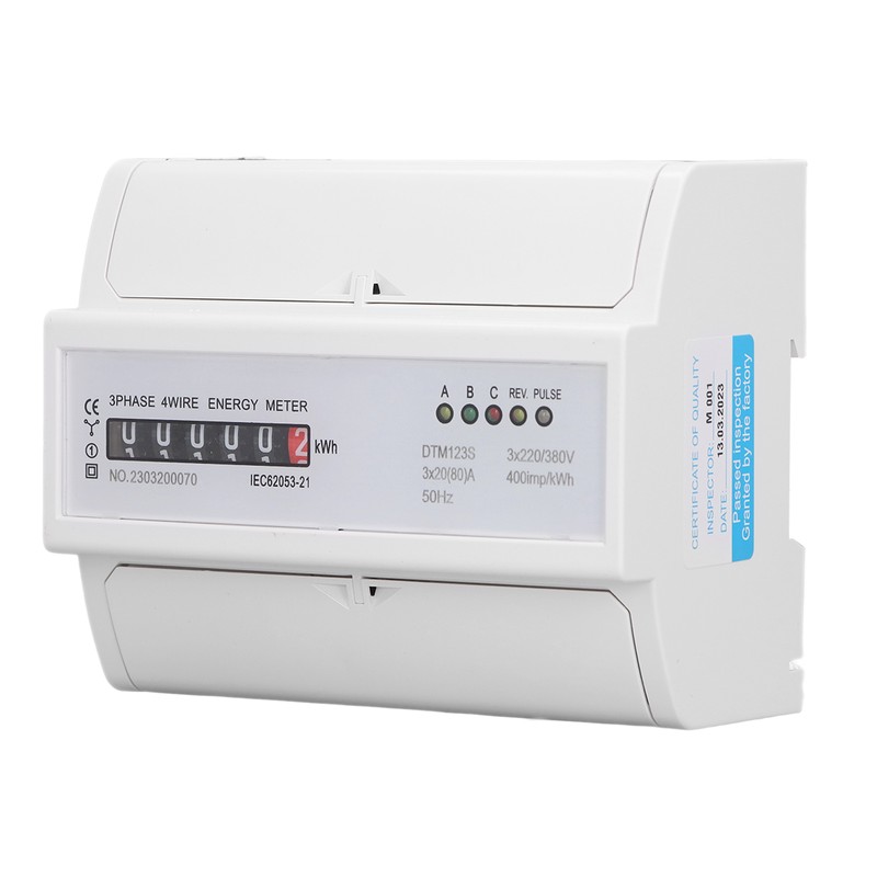 Digital Electric Energy Meter 7P 3 Phase Energy Meter DIN