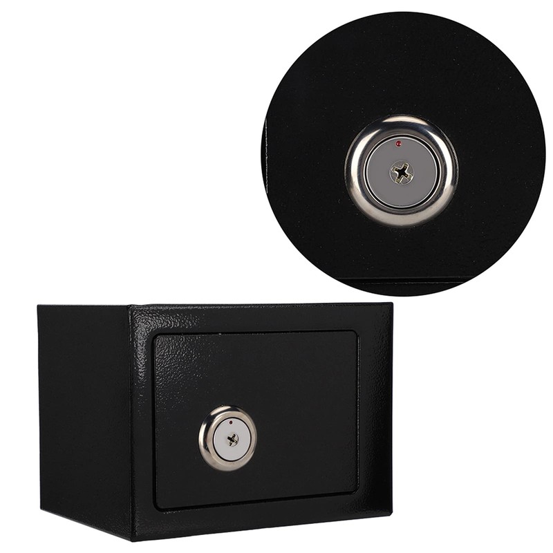Steel Safe Box with Key Lock, Anti-Theft Security Storage for