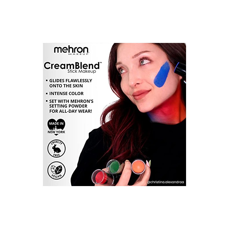 Mehron CreamBlend Stick Makeup BLACK .75 oz