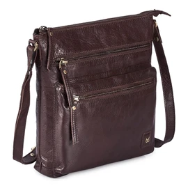 Wise Owl Accessories Real Leather Small Crossbody Handbags & Purses for Women -Premium Crossover Over the Shoulder Bag (Coffee Multi-Wax)
