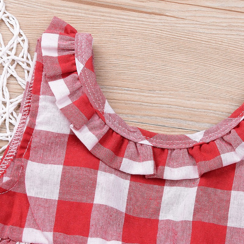 playera sin mangas con lazo y volantes para bebé y