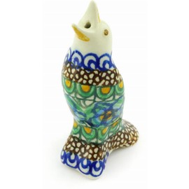 Ceramika Artystyczna Blue Rose Polish Pottery Mardi Gras Pie Bird