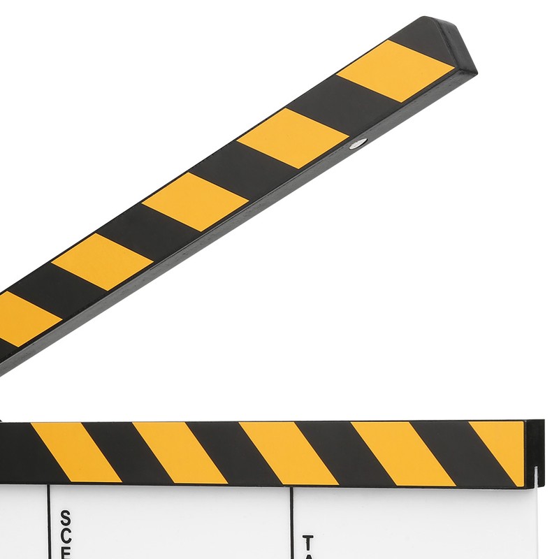 30x25CM Acrylic Movie Clapperboard Professional Director Action Clap Film Photography