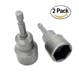 PANOVOS 2pc Leveling Scissor rv-Jacks Socket Drill Adapter with 1/4 Quick Connect Hex Shank Tools, Works with All 3/4 or 19mm Hex Drive Jacks,Power Nut Driver Bit Set