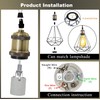 MIKOWEN E27 Vintage Ceiling Pendant Light Fitting Modern Retro Industrial