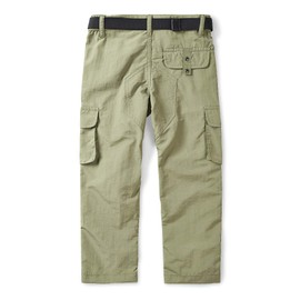 OCHENTA Boy's Hiking Pants, Kids Youth Quick Dry Outdoor Fishing Scout Cargo Trousers Khaki 170-11-12 Years