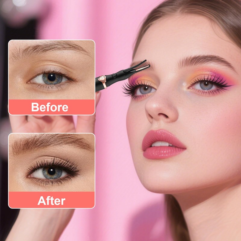 NICEWAT Heated Eyelash Curler, Electric Eyelash Curler with 3 Temperature