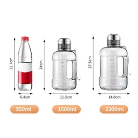 Motivational Time Marker Water Bottles, 1.5L Water Bottle BPA Free Large Water Bottle Leak Proof Sports Water Bottle for Sport Fitness, Gym, Travel