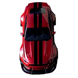 Double 9 Inch Center Vinyl Rally Racing Stripes, Fits Ford Mustang and Shelby, White