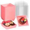 ROSPAKTEK 60Pack 4x4x2.5 Inches Charcuterie Boxes with Clear Lids -