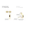 PIERCINGLINE 14/18 Carat Gold Nose Stud Design | Nose Piercing