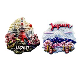 KRGNPLE 2pcs Fridge Magnets, 3D Refrigerator Magnets, Keepsake, Landmark Crafts, Ideas, Collection, Accessories (Aset)