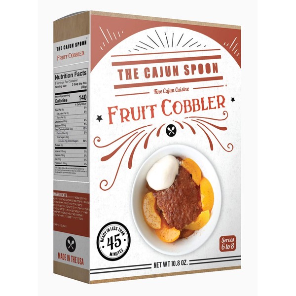 The Cajun Spoon Fruit Cobbler Dessert Mix, 10.8 Ounce Box