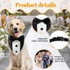 Dog Tuxedo Bandana Collar with Bow Tie, Adjustable Formal Suit