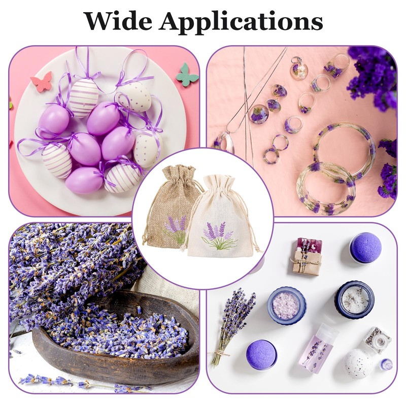 AOZUO 12 PCS Lavender Bags, Sachet Empty Bags Small Jute