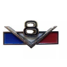 JeepsterMan "V8" Emblem for the 304, 1972-1973, Jeep Commando C104