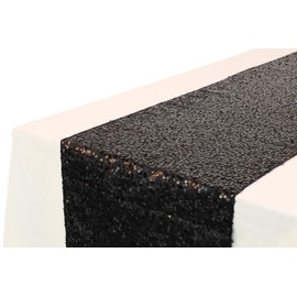Christmas Concepts® Sequin Table Runner - 13" x 60" - Wedding/Party Decoration - Luxury Wedding Decorations (Black)