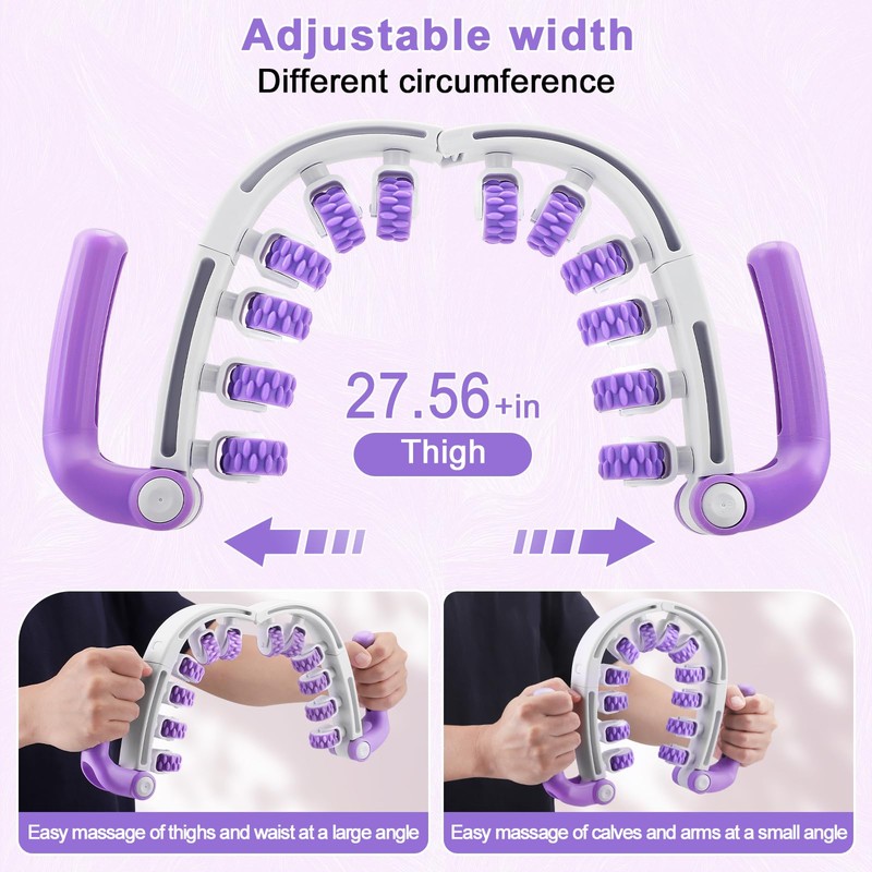 Cellulite MassagegeräT,360°Abdeckung Massagegerät Massageroller Roller,Lymphdrainage Gerät, Abnehmbarer Rollengriff,Cellulite Roller füR