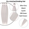 Silver Grey Boho Braiding Hair Curly Braiding Hair for Boho