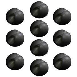 F-FACTORY FNT-CLP28BK-10P Cord Clips, Cable Clips, Double Sided Tape, Black, Pack of 10