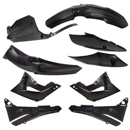 HECASA Motorcycle Bodywork Compatible with 2002 2003 2004 2005 2006 2007 Honda CR125R CR250R Restyle Plastic Kit Fairing Kit Black