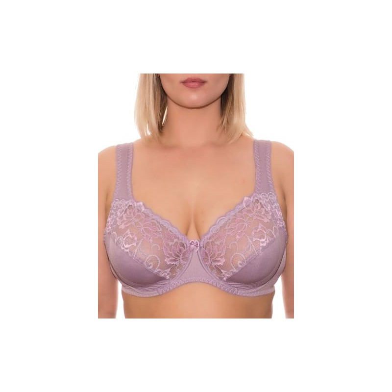 UniBra Wide Strap Bra Plus Size Full Coverage Underwire Support